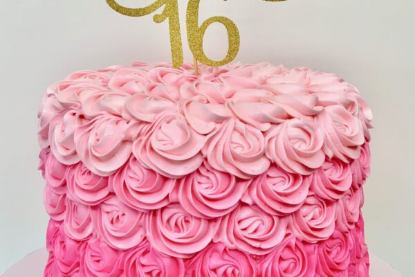 Tall Pink Ombre Rosette