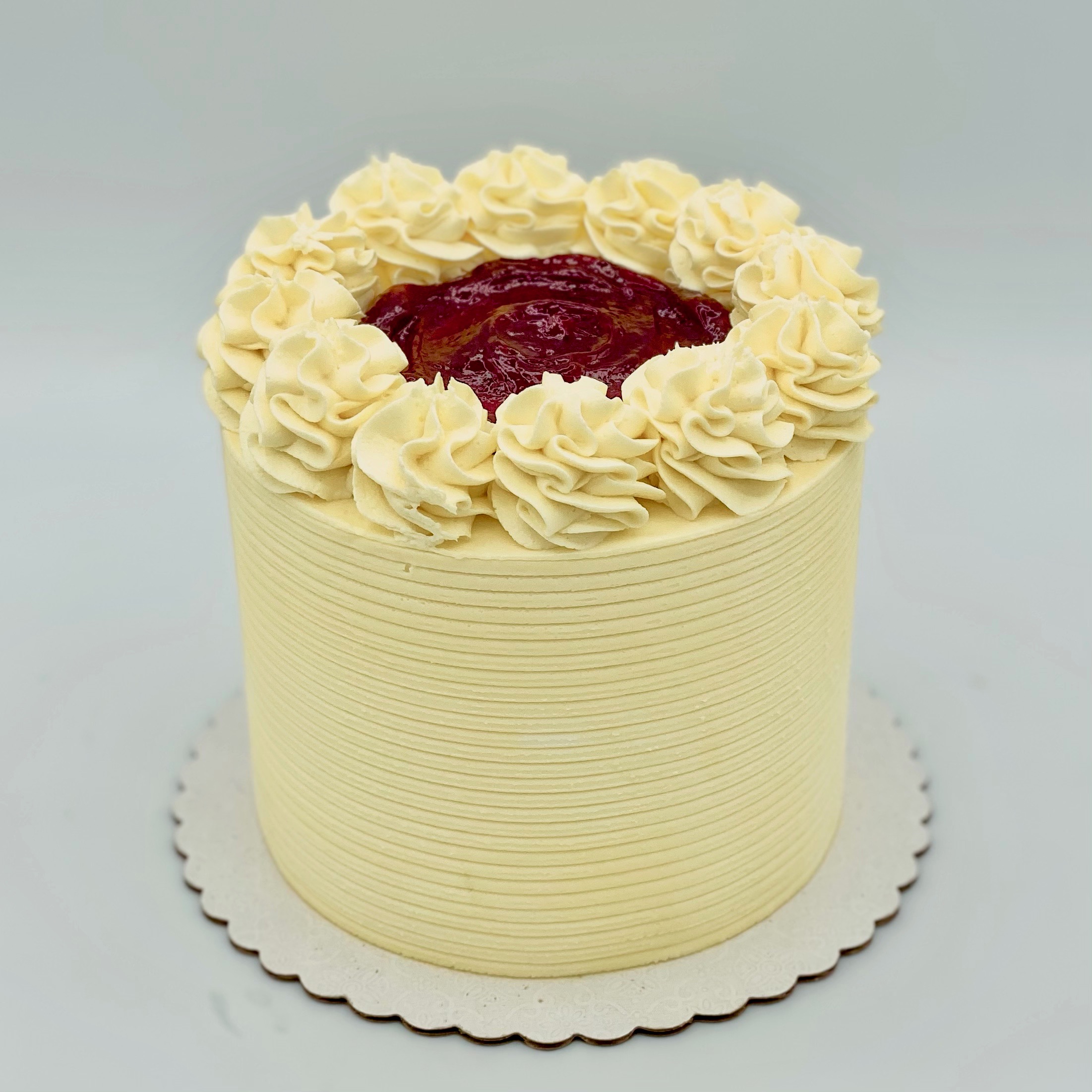 Lemon Raspberry Glitter Cake